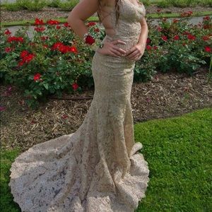 Sherri Hill Gold prom dress